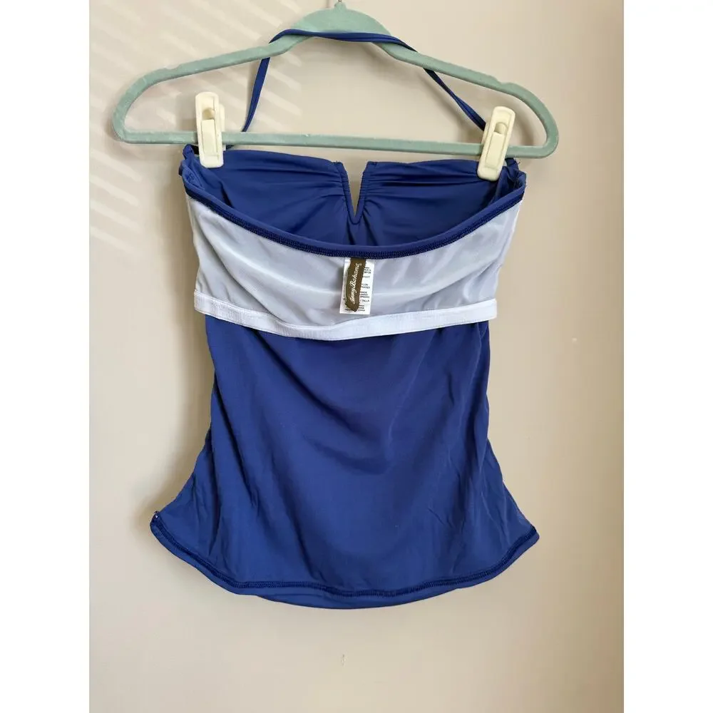 Tommy Bahama Blue Ruched Tankini Swim Top‎ Size XS